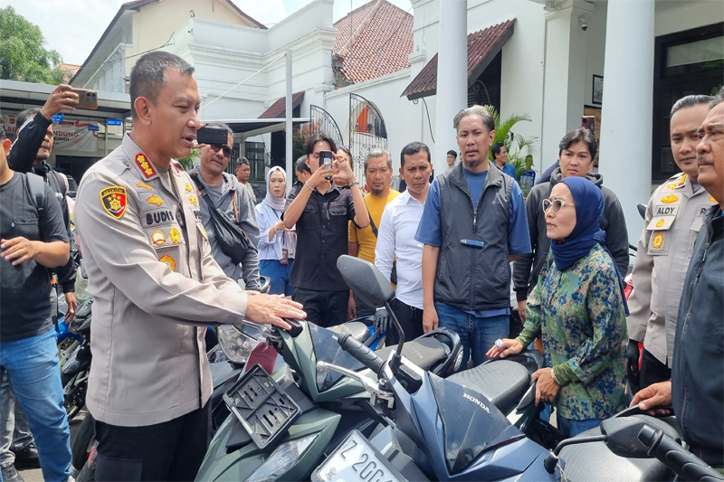 Polisi Bandung Ringkus 5 Spesialis Curanmor dan Sita Puluhan Motor Curian
