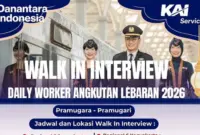 KAI Services Rekrut Prama Prami Lebaran 2026, Walk In Interview Lima Kota