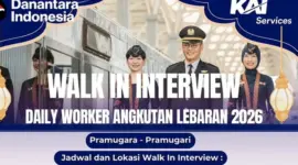 KAI Services Rekrut Prama Prami Lebaran 2026, Walk In Interview Lima Kota
