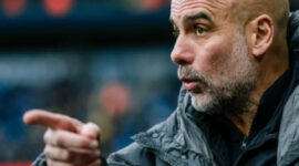 Guardiola diarahkan dalam pertandingan Man City melawan Salford City 2-0 di babak keempat Piala FA di Etihad, Manchester, Inggris pada 14 Februari 2026. Foto oleh Man City