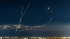 Rudal anti-pesawat Israel ditembakkan di wilayah tengah pada 9 Maret. Foto: Flash90
