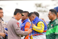 Kapolri Pimpin Apel Ojol dan Buruh di Sumsel 