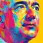 Image de pop art vive représentant un entrepreneur high-tech dans un style coloré et stylisé.